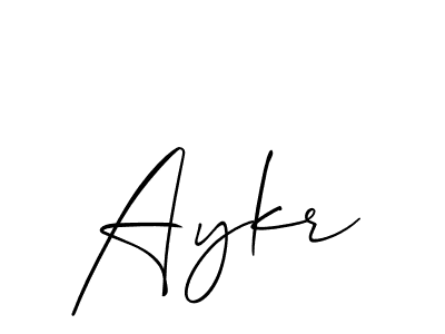 It looks lik you need a new signature style for name Aykr. Design unique handwritten (Allison_Script) signature with our free signature maker in just a few clicks. Aykr signature style 2 images and pictures png