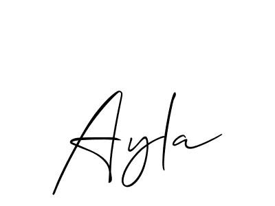 Allison_Script is a professional signature style that is perfect for those who want to add a touch of class to their signature. It is also a great choice for those who want to make their signature more unique. Get Ayla name to fancy signature for free. Ayla signature style 2 images and pictures png