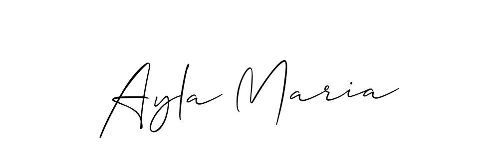 How to make Ayla Maria name signature. Use Allison_Script style for creating short signs online. This is the latest handwritten sign. Ayla Maria signature style 2 images and pictures png