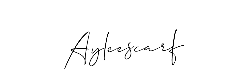Design your own signature with our free online signature maker. With this signature software, you can create a handwritten (Allison_Script) signature for name Ayleescarf. Ayleescarf signature style 2 images and pictures png