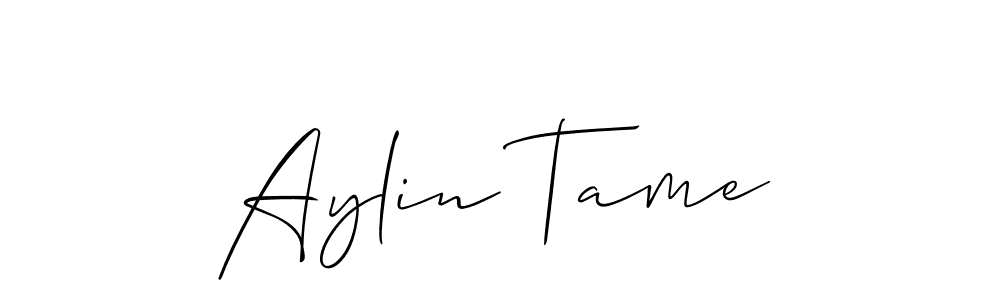 Make a short Aylin Tame signature style. Manage your documents anywhere anytime using Allison_Script. Create and add eSignatures, submit forms, share and send files easily. Aylin Tame signature style 2 images and pictures png