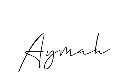 The best way (Allison_Script) to make a short signature is to pick only two or three words in your name. The name Aymah include a total of six letters. For converting this name. Aymah signature style 2 images and pictures png