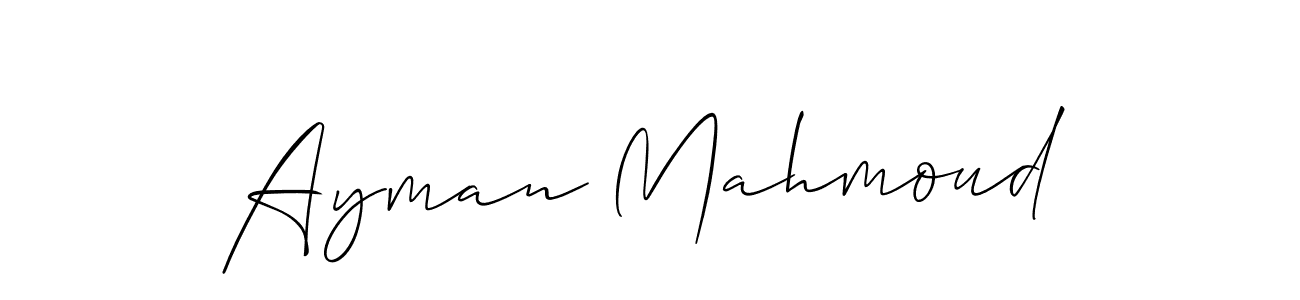 Also You can easily find your signature by using the search form. We will create Ayman Mahmoud name handwritten signature images for you free of cost using Allison_Script sign style. Ayman Mahmoud signature style 2 images and pictures png