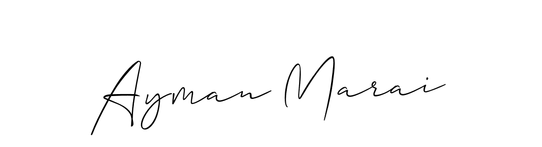 Also we have Ayman Marai name is the best signature style. Create professional handwritten signature collection using Allison_Script autograph style. Ayman Marai signature style 2 images and pictures png