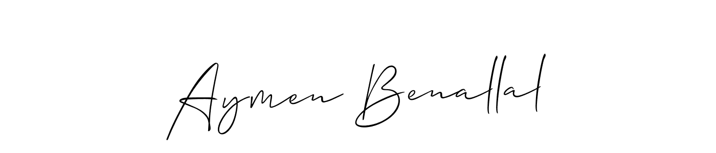 Make a beautiful signature design for name Aymen Benallal. Use this online signature maker to create a handwritten signature for free. Aymen Benallal signature style 2 images and pictures png