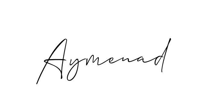 How to make Aymenad signature? Allison_Script is a professional autograph style. Create handwritten signature for Aymenad name. Aymenad signature style 2 images and pictures png