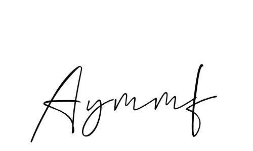Design your own signature with our free online signature maker. With this signature software, you can create a handwritten (Allison_Script) signature for name Aymmf. Aymmf signature style 2 images and pictures png