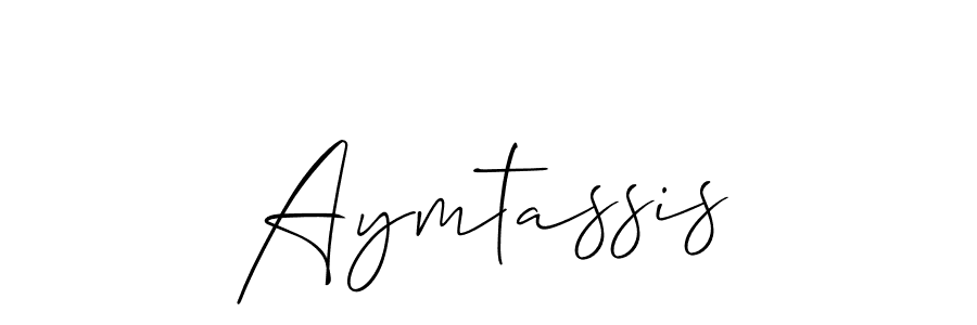 Use a signature maker to create a handwritten signature online. With this signature software, you can design (Allison_Script) your own signature for name Aymtassis. Aymtassis signature style 2 images and pictures png