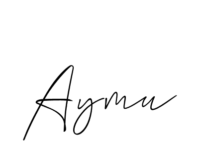 Use a signature maker to create a handwritten signature online. With this signature software, you can design (Allison_Script) your own signature for name Aymu. Aymu signature style 2 images and pictures png