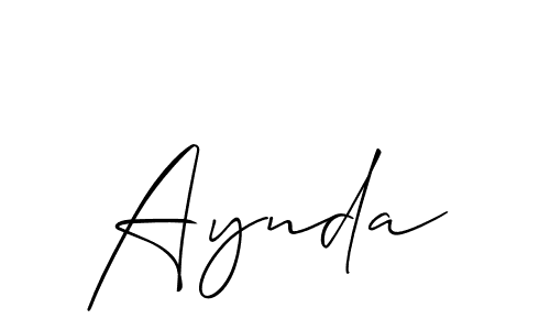 Also You can easily find your signature by using the search form. We will create Aynda name handwritten signature images for you free of cost using Allison_Script sign style. Aynda signature style 2 images and pictures png