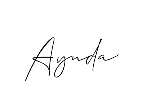 Also You can easily find your signature by using the search form. We will create Aynda name handwritten signature images for you free of cost using Allison_Script sign style. Aynda signature style 2 images and pictures png