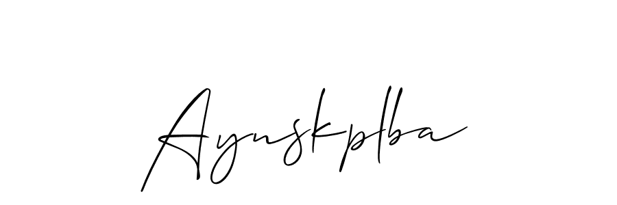 if you are searching for the best signature style for your name Aynskplba. so please give up your signature search. here we have designed multiple signature styles  using Allison_Script. Aynskplba signature style 2 images and pictures png