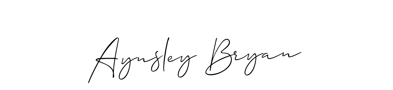 Use a signature maker to create a handwritten signature online. With this signature software, you can design (Allison_Script) your own signature for name Aynsley Bryan. Aynsley Bryan signature style 2 images and pictures png