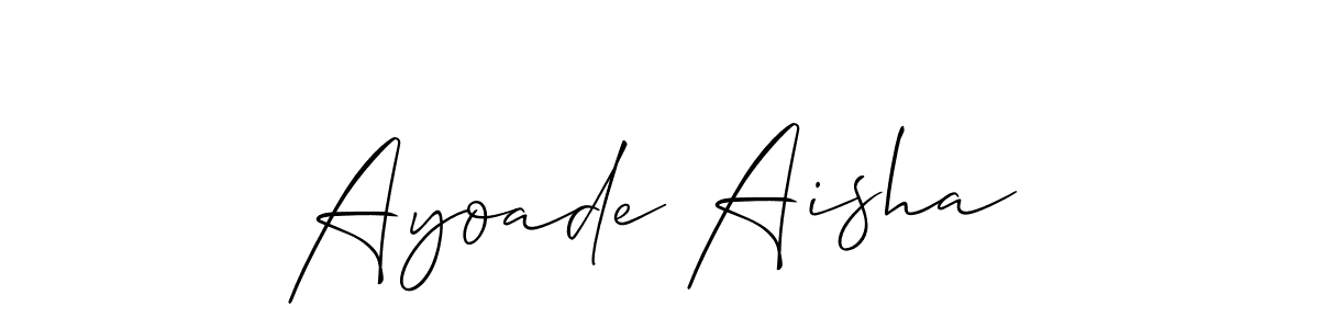 Also You can easily find your signature by using the search form. We will create Ayoade Aisha name handwritten signature images for you free of cost using Allison_Script sign style. Ayoade Aisha signature style 2 images and pictures png