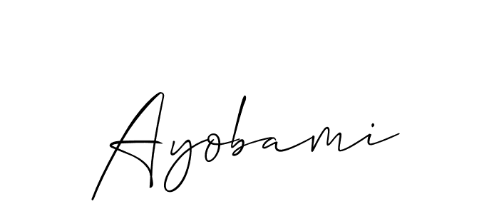 You should practise on your own different ways (Allison_Script) to write your name (Ayobami) in signature. don't let someone else do it for you. Ayobami signature style 2 images and pictures png