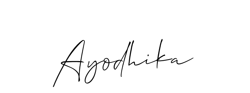 The best way (Allison_Script) to make a short signature is to pick only two or three words in your name. The name Ayodhika include a total of six letters. For converting this name. Ayodhika signature style 2 images and pictures png