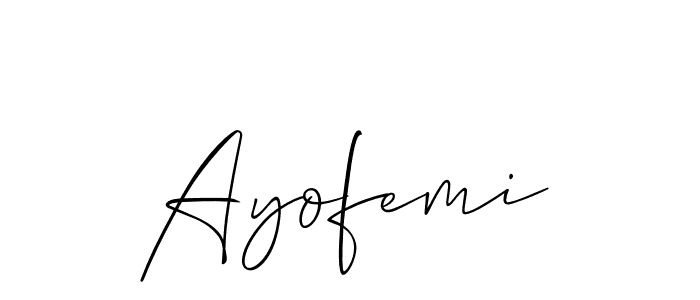 Design your own signature with our free online signature maker. With this signature software, you can create a handwritten (Allison_Script) signature for name Ayofemi. Ayofemi signature style 2 images and pictures png