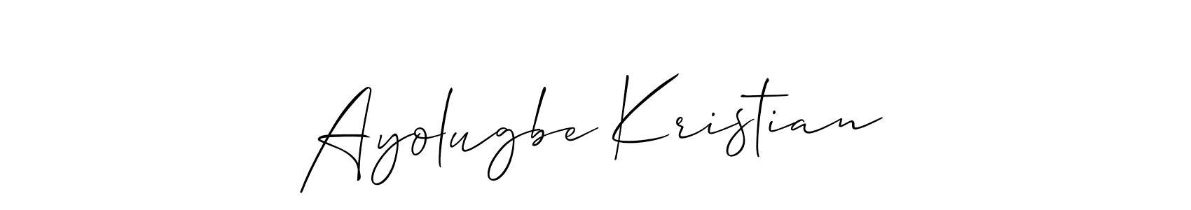 Also we have Ayolugbe Kristian name is the best signature style. Create professional handwritten signature collection using Allison_Script autograph style. Ayolugbe Kristian signature style 2 images and pictures png