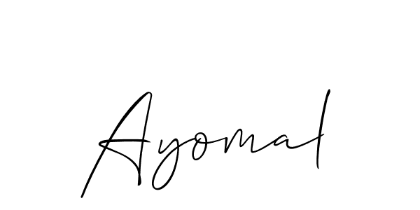 How to make Ayomal signature? Allison_Script is a professional autograph style. Create handwritten signature for Ayomal name. Ayomal signature style 2 images and pictures png