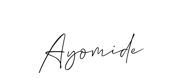 Ayomide stylish signature style. Best Handwritten Sign (Allison_Script) for my name. Handwritten Signature Collection Ideas for my name Ayomide. Ayomide signature style 2 images and pictures png