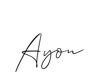Make a short Ayon signature style. Manage your documents anywhere anytime using Allison_Script. Create and add eSignatures, submit forms, share and send files easily. Ayon signature style 2 images and pictures png