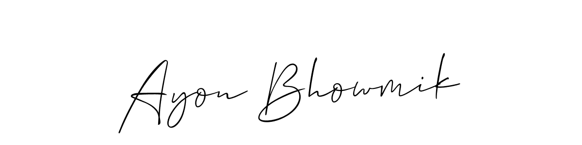 Make a short Ayon Bhowmik signature style. Manage your documents anywhere anytime using Allison_Script. Create and add eSignatures, submit forms, share and send files easily. Ayon Bhowmik signature style 2 images and pictures png