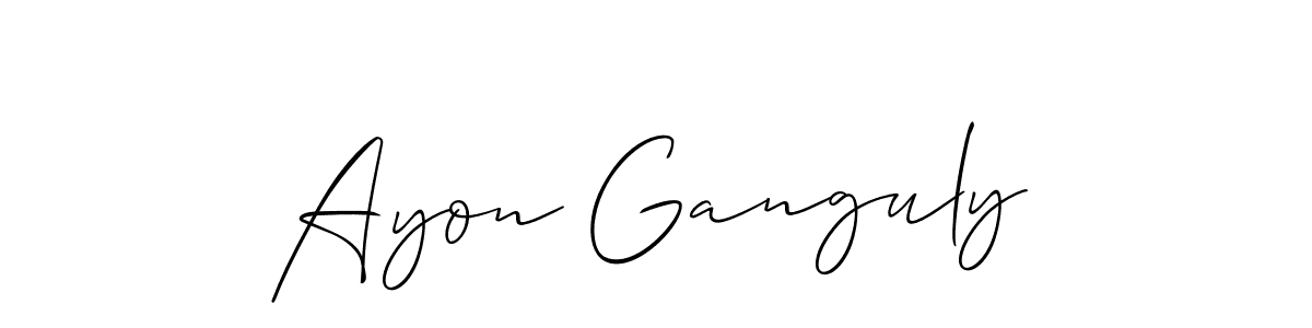 Best and Professional Signature Style for Ayon Ganguly. Allison_Script Best Signature Style Collection. Ayon Ganguly signature style 2 images and pictures png