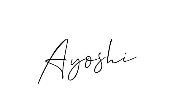 You should practise on your own different ways (Allison_Script) to write your name (Ayoshi) in signature. don't let someone else do it for you. Ayoshi signature style 2 images and pictures png
