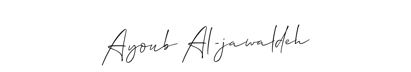 Ayoub Al-jawaldeh stylish signature style. Best Handwritten Sign (Allison_Script) for my name. Handwritten Signature Collection Ideas for my name Ayoub Al-jawaldeh. Ayoub Al-jawaldeh signature style 2 images and pictures png