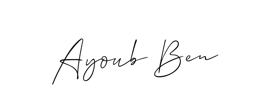 Make a beautiful signature design for name Ayoub Ben. Use this online signature maker to create a handwritten signature for free. Ayoub Ben signature style 2 images and pictures png