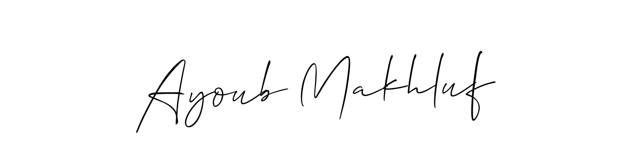 Check out images of Autograph of Ayoub Makhluf name. Actor Ayoub Makhluf Signature Style. Allison_Script is a professional sign style online. Ayoub Makhluf signature style 2 images and pictures png