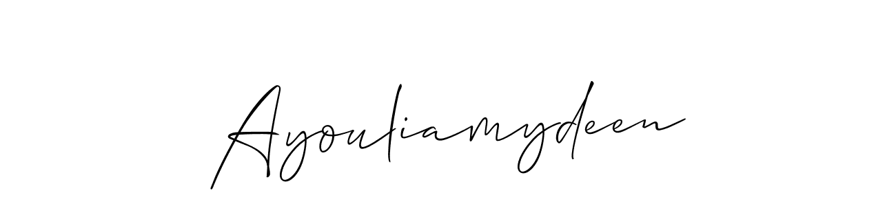 Best and Professional Signature Style for Ayouliamydeen. Allison_Script Best Signature Style Collection. Ayouliamydeen signature style 2 images and pictures png