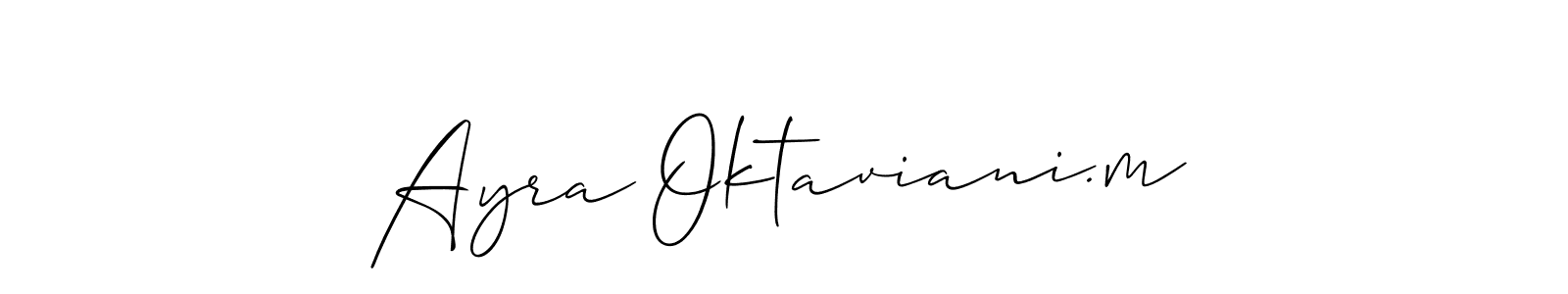 This is the best signature style for the Ayra Oktaviani.m name. Also you like these signature font (Allison_Script). Mix name signature. Ayra Oktaviani.m signature style 2 images and pictures png