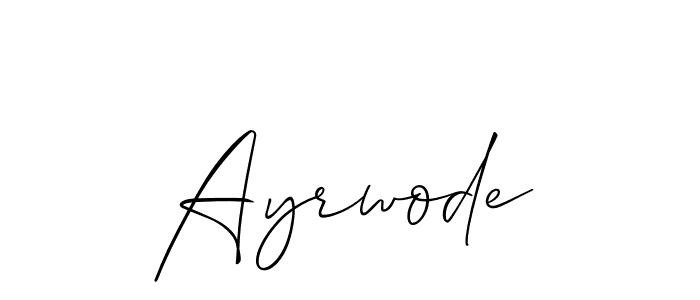 How to make Ayrwode signature? Allison_Script is a professional autograph style. Create handwritten signature for Ayrwode name. Ayrwode signature style 2 images and pictures png