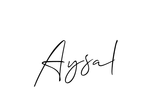 How to make Aysal signature? Allison_Script is a professional autograph style. Create handwritten signature for Aysal name. Aysal signature style 2 images and pictures png