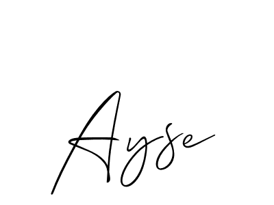 Use a signature maker to create a handwritten signature online. With this signature software, you can design (Allison_Script) your own signature for name Ayse. Ayse signature style 2 images and pictures png