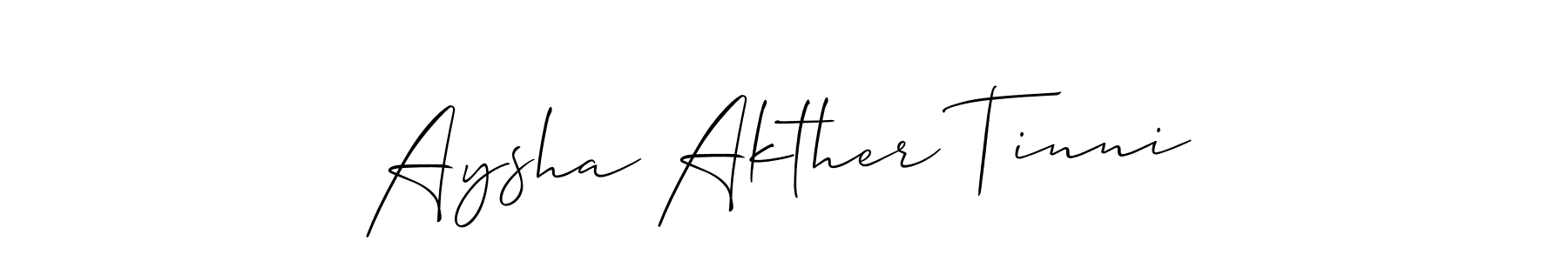 This is the best signature style for the Aysha Akther Tinni name. Also you like these signature font (Allison_Script). Mix name signature. Aysha Akther Tinni signature style 2 images and pictures png