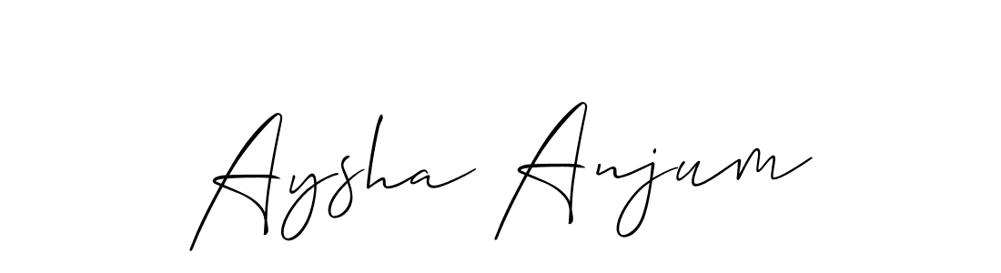 It looks lik you need a new signature style for name Aysha Anjum. Design unique handwritten (Allison_Script) signature with our free signature maker in just a few clicks. Aysha Anjum signature style 2 images and pictures png