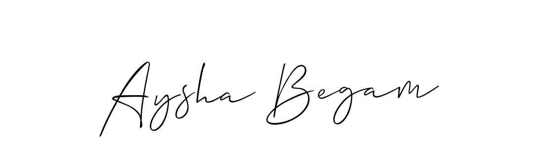 Also we have Aysha Begam name is the best signature style. Create professional handwritten signature collection using Allison_Script autograph style. Aysha Begam signature style 2 images and pictures png