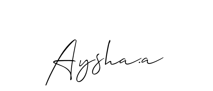 This is the best signature style for the Aysha.a name. Also you like these signature font (Allison_Script). Mix name signature. Aysha.a signature style 2 images and pictures png