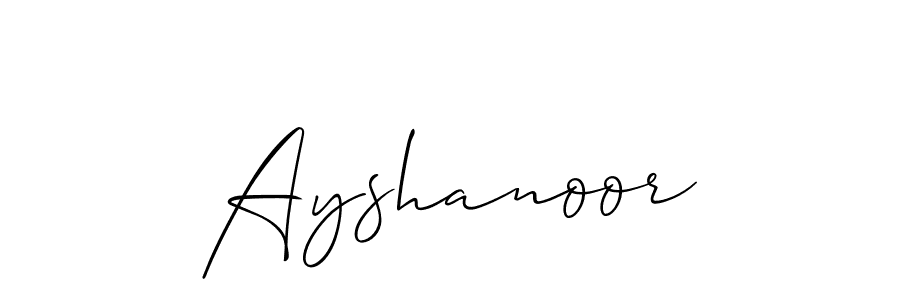 Ayshanoor stylish signature style. Best Handwritten Sign (Allison_Script) for my name. Handwritten Signature Collection Ideas for my name Ayshanoor. Ayshanoor signature style 2 images and pictures png
