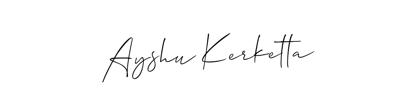 Ayshu Kerketta stylish signature style. Best Handwritten Sign (Allison_Script) for my name. Handwritten Signature Collection Ideas for my name Ayshu Kerketta. Ayshu Kerketta signature style 2 images and pictures png