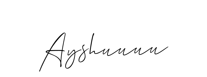 Once you've used our free online signature maker to create your best signature Allison_Script style, it's time to enjoy all of the benefits that Ayshuuuu name signing documents. Ayshuuuu signature style 2 images and pictures png