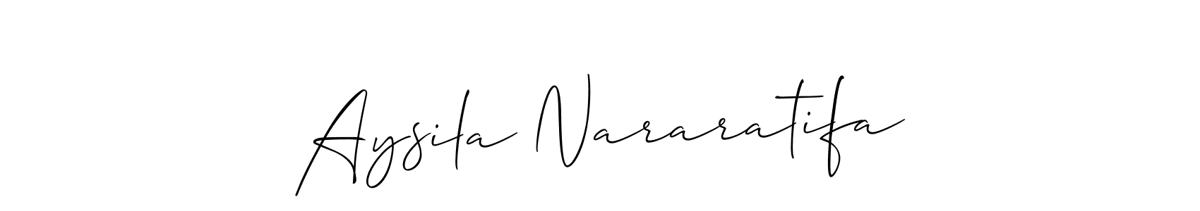 Make a beautiful signature design for name Aysila Nararatifa. Use this online signature maker to create a handwritten signature for free. Aysila Nararatifa signature style 2 images and pictures png