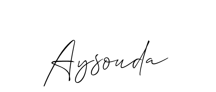 Design your own signature with our free online signature maker. With this signature software, you can create a handwritten (Allison_Script) signature for name Aysouda. Aysouda signature style 2 images and pictures png