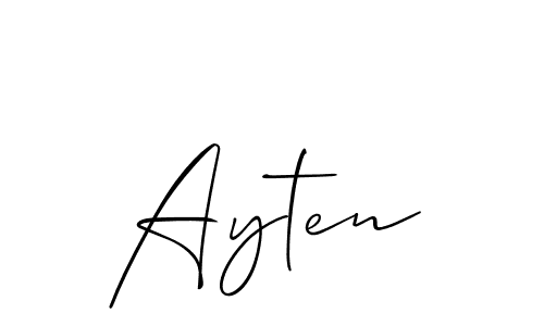 Ayten stylish signature style. Best Handwritten Sign (Allison_Script) for my name. Handwritten Signature Collection Ideas for my name Ayten. Ayten signature style 2 images and pictures png