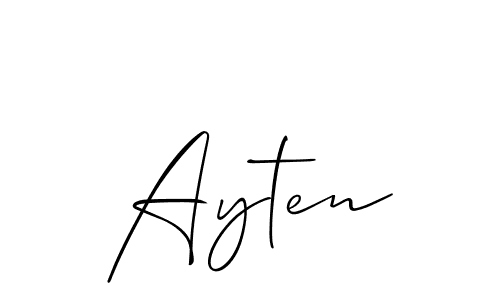 Also we have Ayten name is the best signature style. Create professional handwritten signature collection using Allison_Script autograph style. Ayten signature style 2 images and pictures png