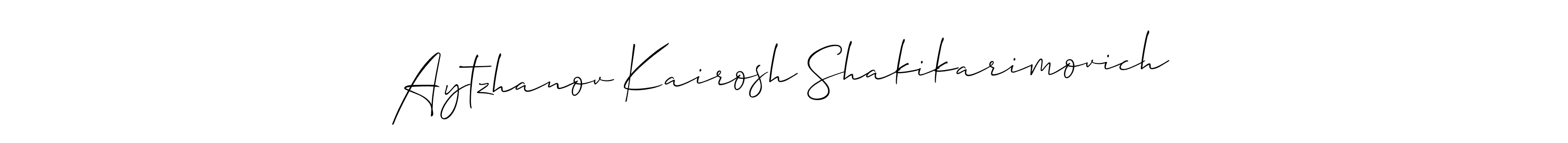 How to make Aytzhanov Kairosh Shakikarimovich signature? Allison_Script is a professional autograph style. Create handwritten signature for Aytzhanov Kairosh Shakikarimovich name. Aytzhanov Kairosh Shakikarimovich signature style 2 images and pictures png