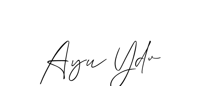 Best and Professional Signature Style for Ayu Ydv. Allison_Script Best Signature Style Collection. Ayu Ydv signature style 2 images and pictures png