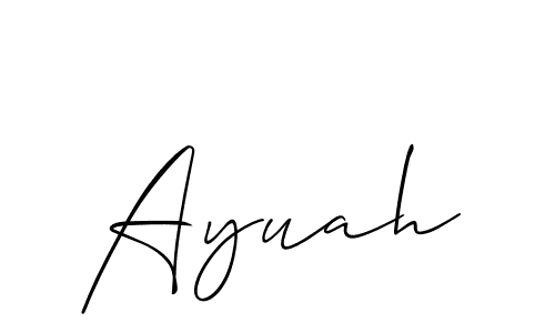 Also You can easily find your signature by using the search form. We will create Ayuah name handwritten signature images for you free of cost using Allison_Script sign style. Ayuah signature style 2 images and pictures png